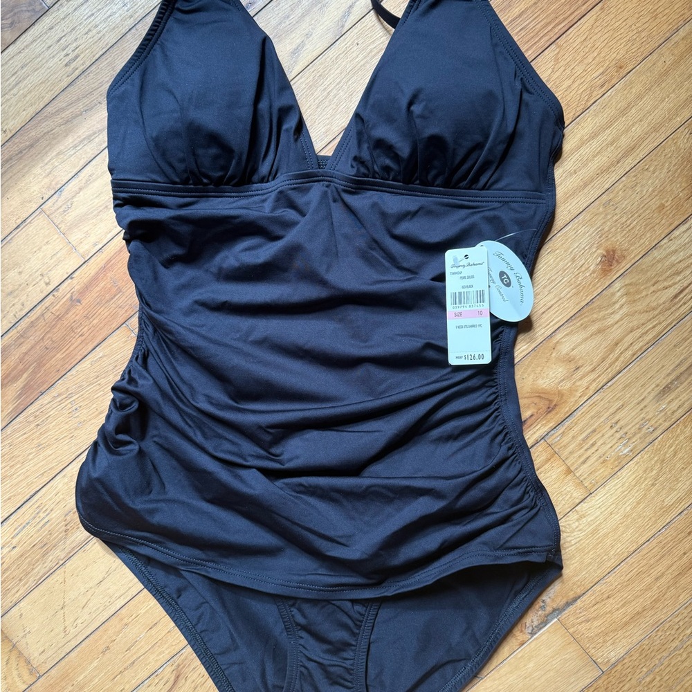 Tommy Bahama Black One-Piece Swimsuit